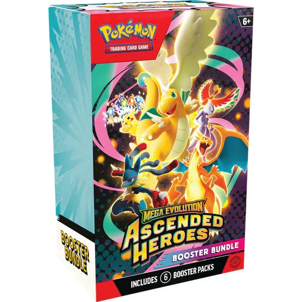 Pokémon TCG: Mega Evolution-Ascended Heroes Booster Bundle (6 Packs) (Limit 2 Per Customer) (Wave 2 Pre Order Coming Soon!)
