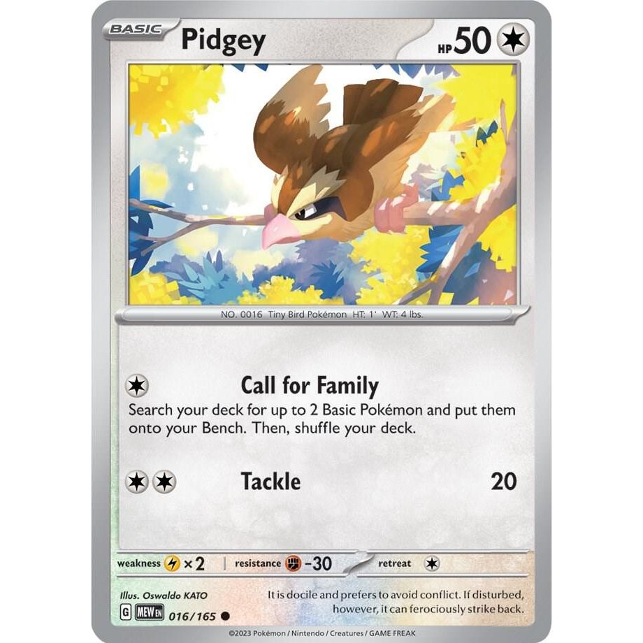 Pidgey - 016/165 SV: Scarlet & Violet 151 (MEW) RH