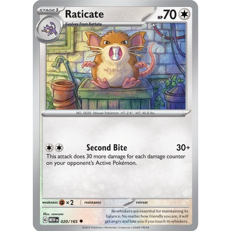 Raticate - 020/165 - SV: Scarlet & Violet 151 (MEW) RH