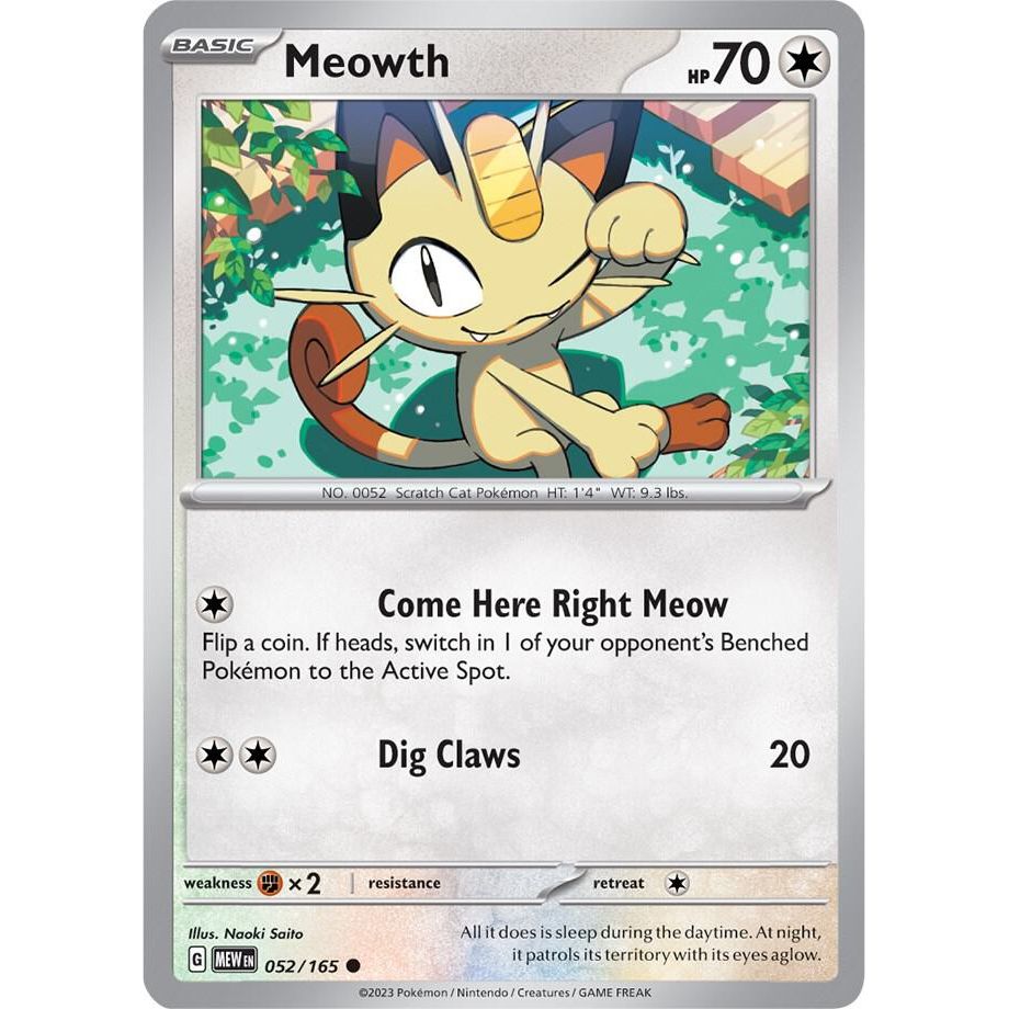Meowth - 052/165 SV: Scarlet & Violet 151 (MEW) RH
