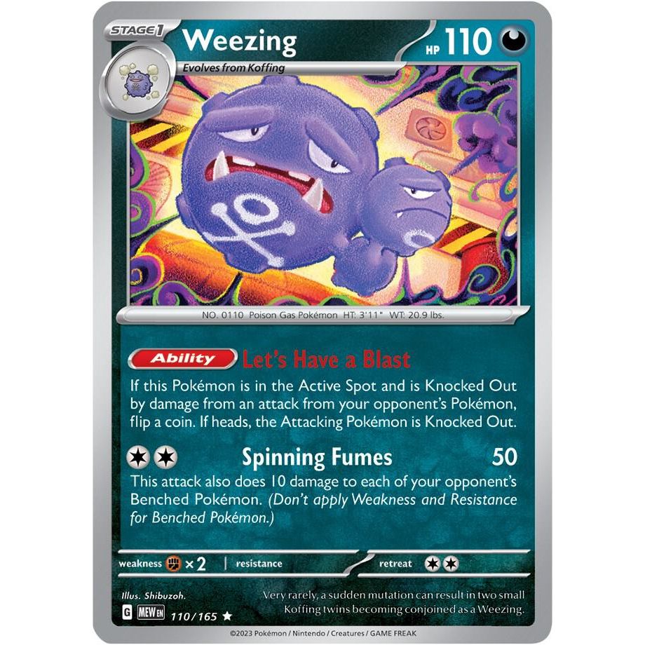 Weezing - 110/165 - SV: Scarlet & Violet 151 (MEW) RH