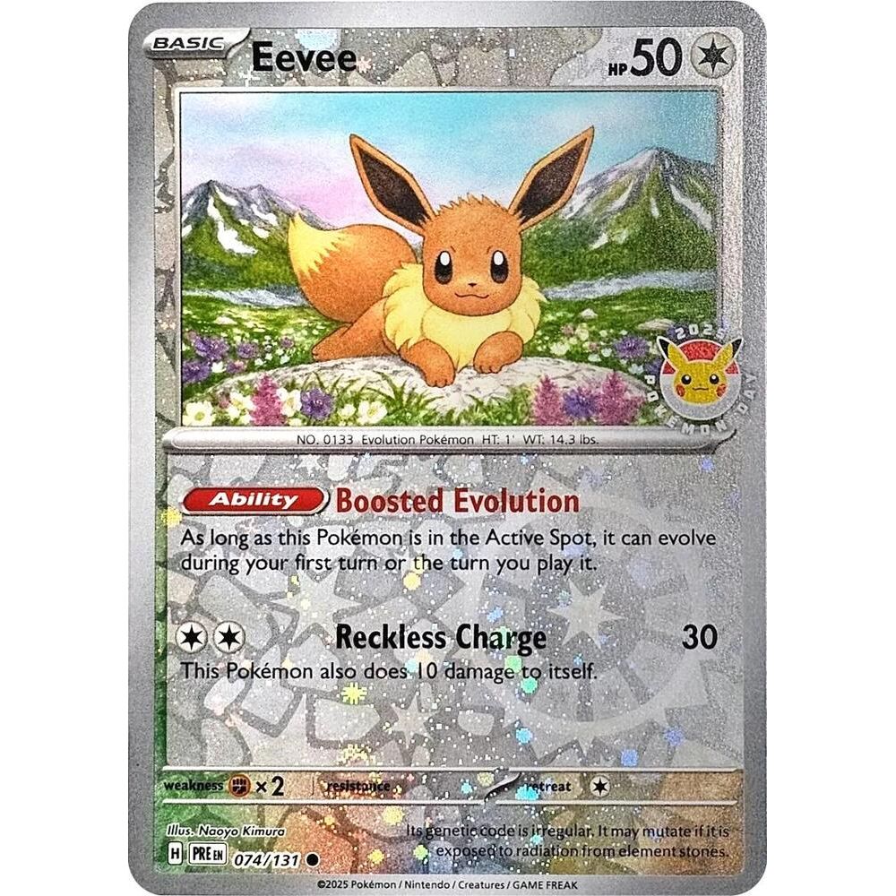 Eevee Prismatic Evolutions 074/131 Cosmo Holo