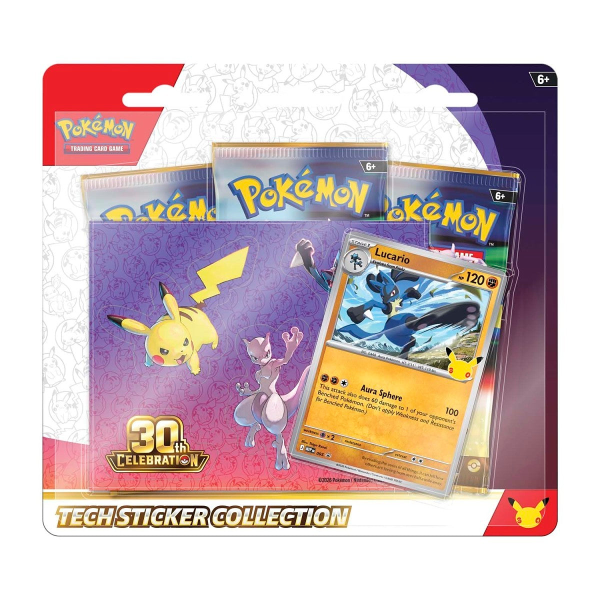 Pokemon 30th Celebration Tech Sticker Collection