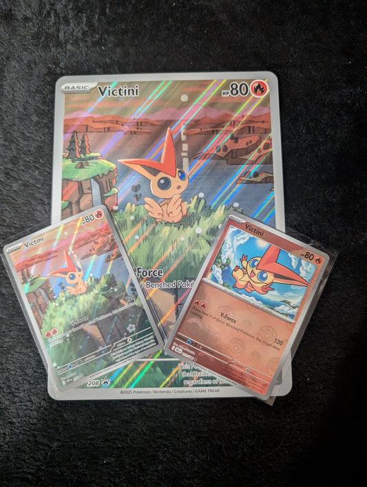 Pokemon Victini SVP 208 Black Bolt White Flair Promo's & Jumbo