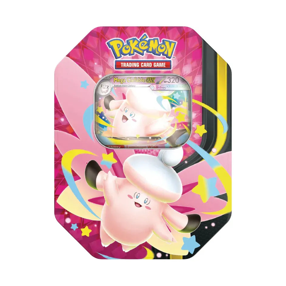 Pokemon TCG Mega Moonlit Tin Mega Gengar EX & Mega Clefable EX Bundle