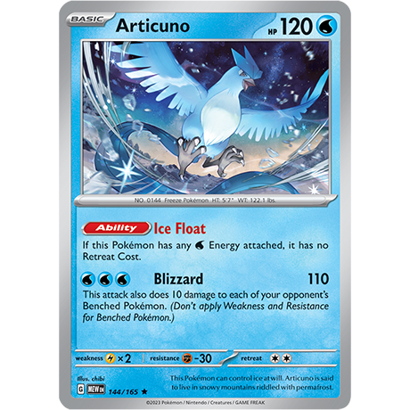 Articuno - 144/165 - SV: Scarlet & Violet 151 (MEW) RH