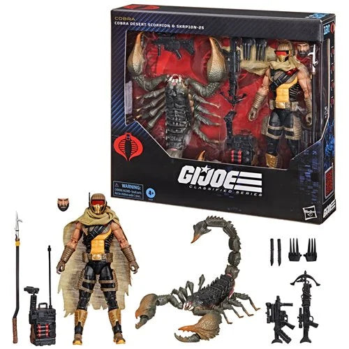 G.I. Joe Classified Series Deluxe Cobra Desert Scorpion & SKRP10N-25 6-Inch Action Figures
