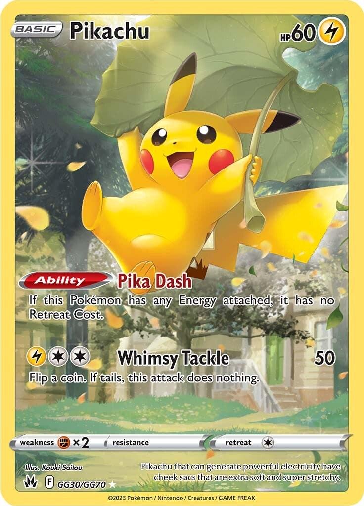 Pokemon Pikachu GG30/GG70 Crown Zenith Full Art Illustration