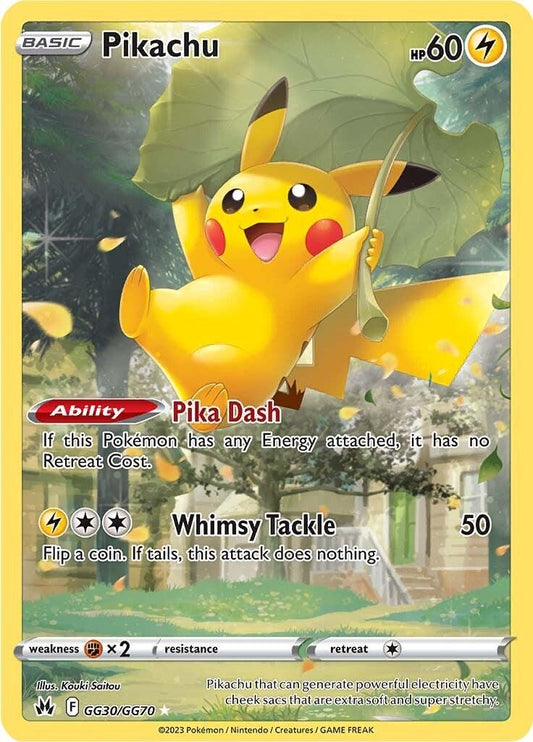 Pokemon Pikachu GG30/GG70 Crown Zenith Full Art Illustration