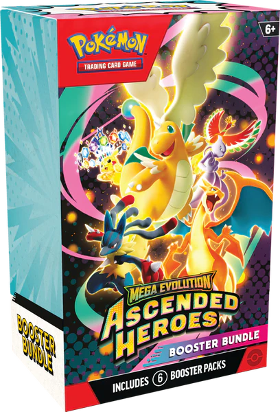 Pokémon TCG: Mega Evolution-Ascended Heroes Booster Bundle (6 Packs)
