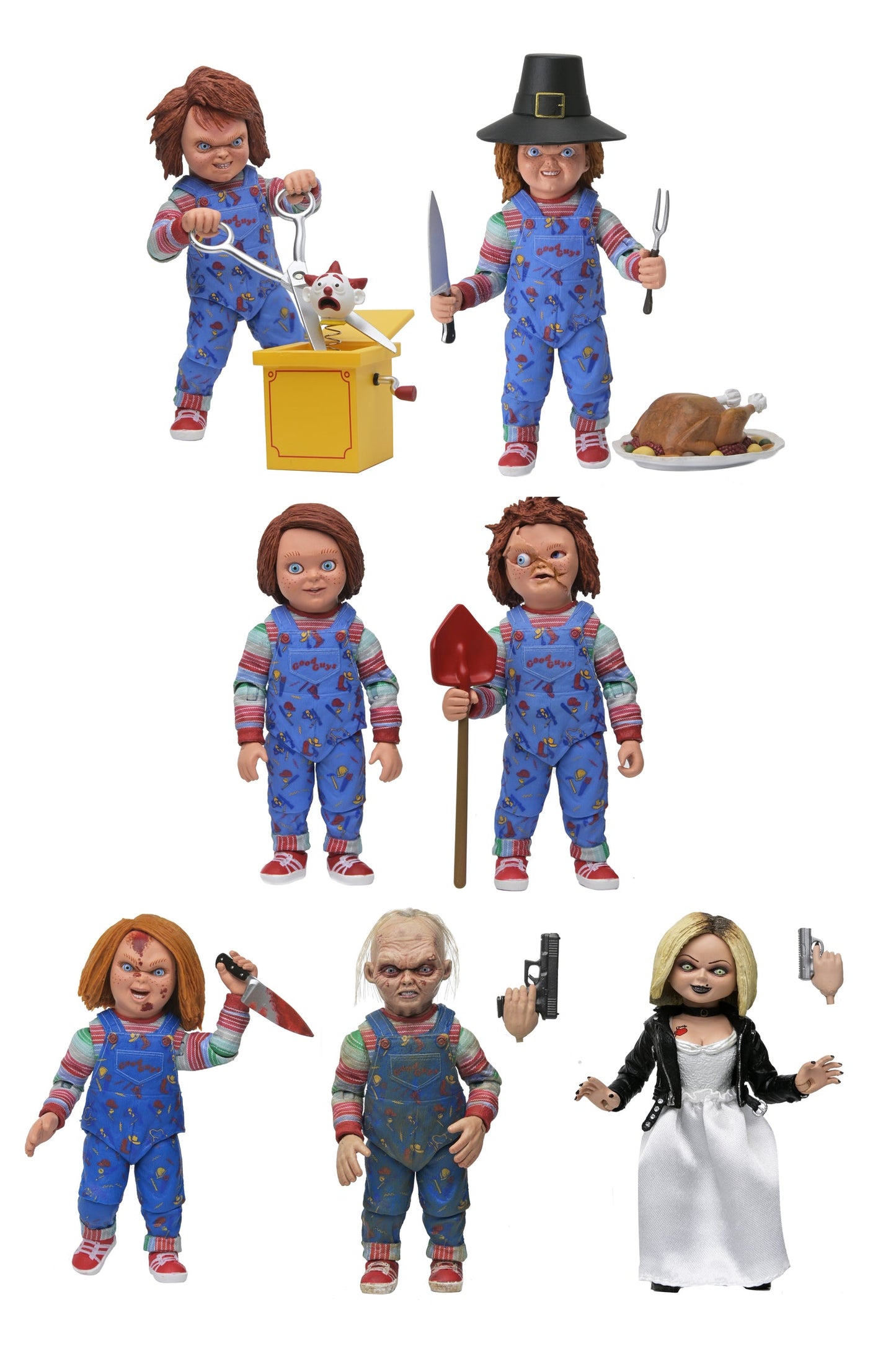 Child's Play 2/Chucky (TV Series) - "Good Guy" 7” Scale Action Figure Blind Box (Series 2) (Set of 7)