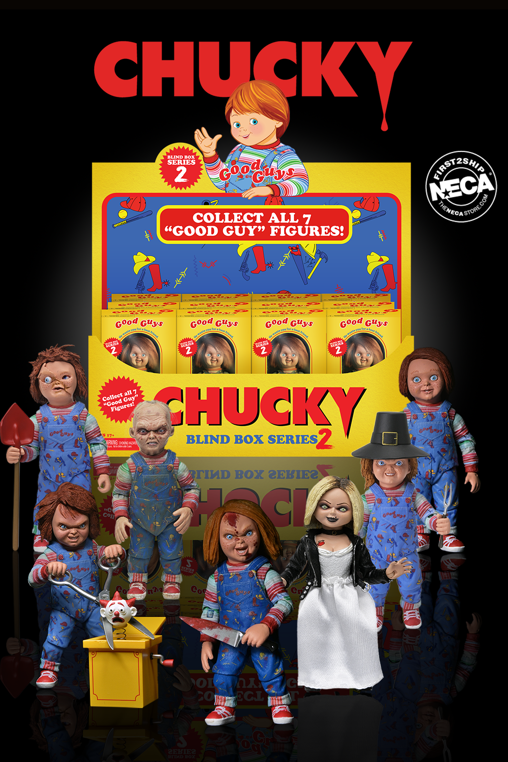 Child's Play 2/Chucky (TV Series) - "Good Guy" 7” Scale Action Figure Blind Box (Series 2) (Set of 7)
