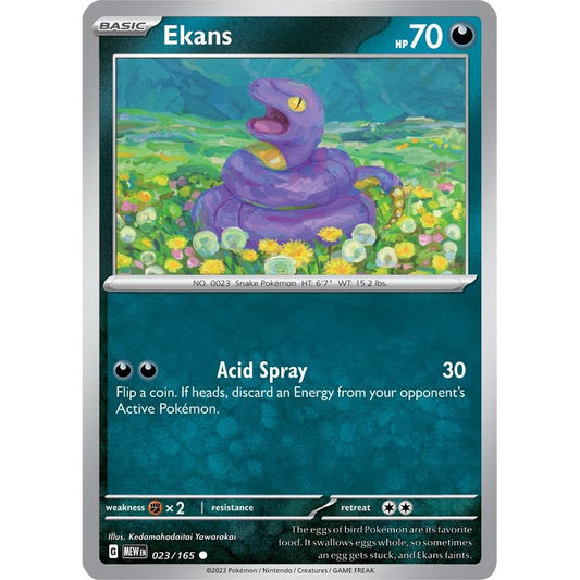 Ekans - 023/165 - SV: Scarlet & Violet 151 (MEW) RH