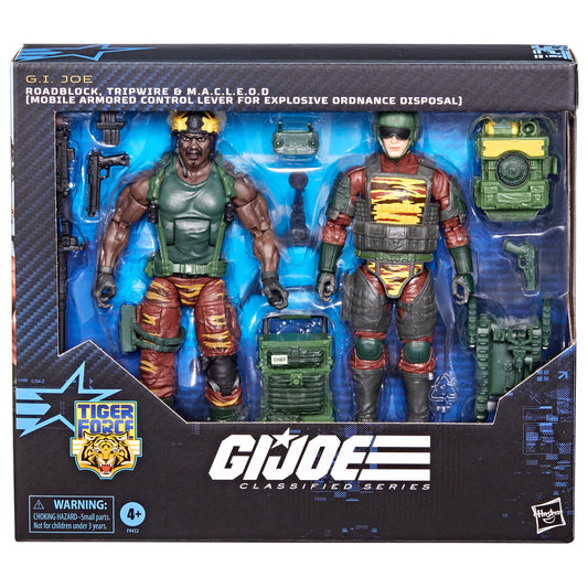 G.I. Joe Classified Series #126, Tiger Force Roadblock, Tripwire, & M.A.C.L.E.O.D. Action Figures