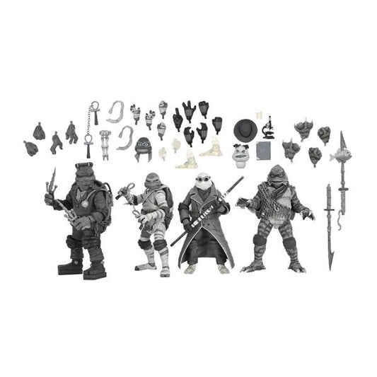 NECA TMNT Universal Monsters Black & White 4 Pack