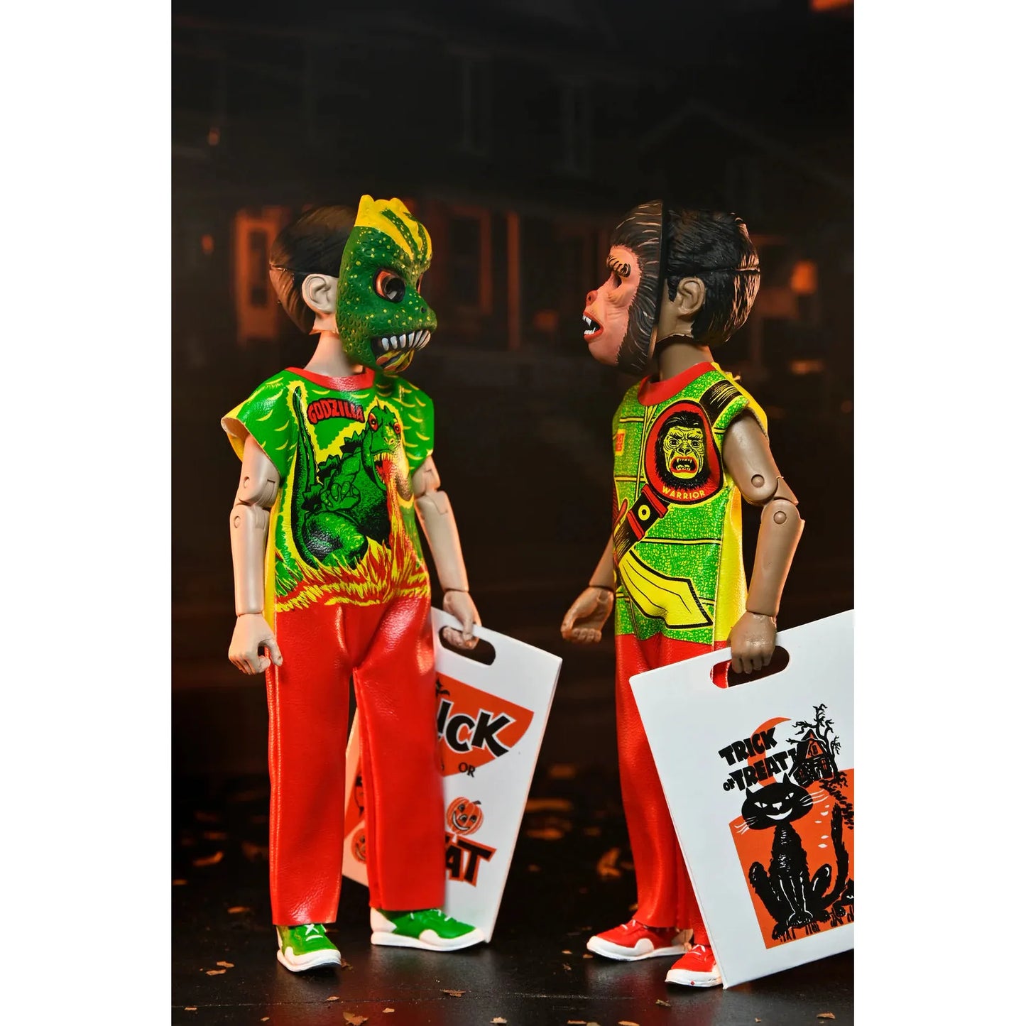 Ben Cooper Costume Kids Collection - Series 7 Costumed Action Figure Bundle (Godzilla, Jaws, Warrior, Tarman, The Fly)