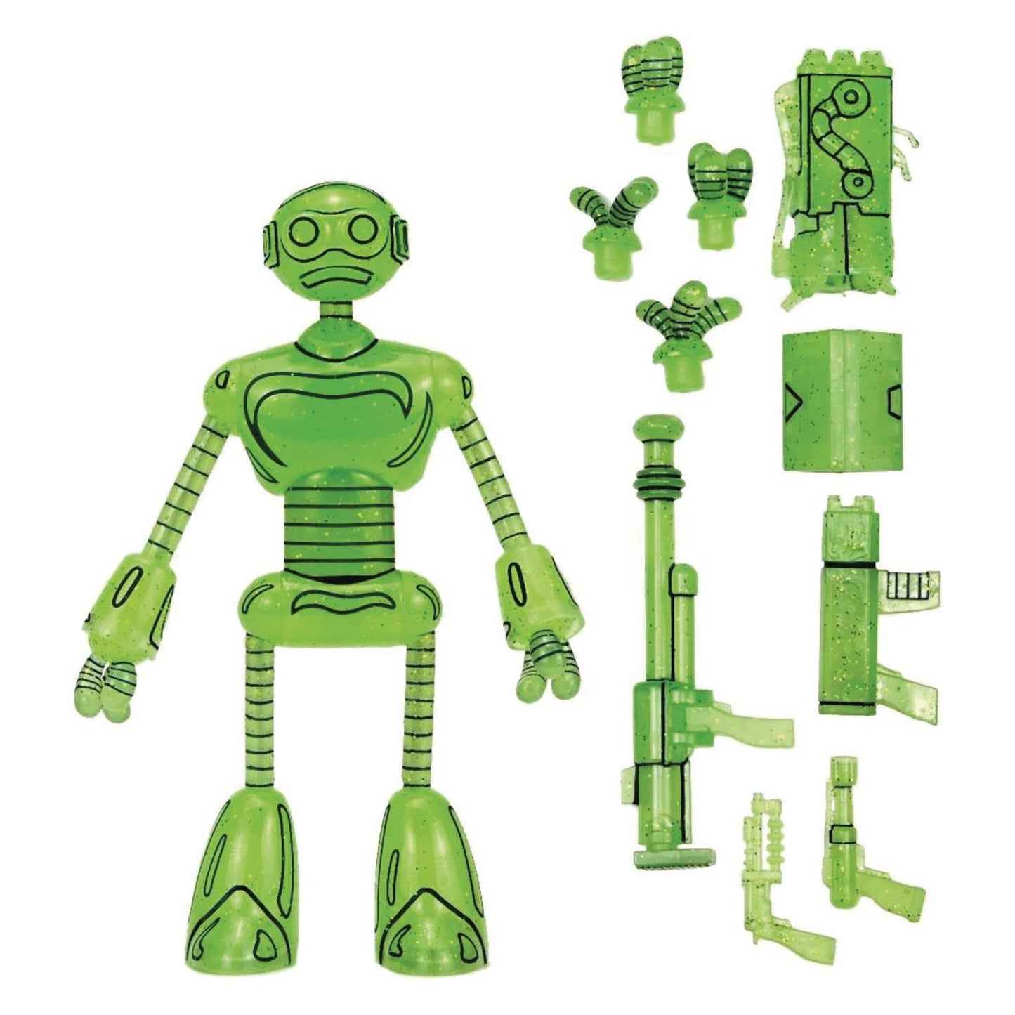Neca TMNT Mirage Fugitoid Glow in The Dark Action Figure