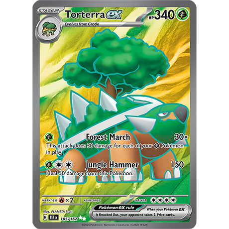 Pokémon TCG: Scarlet & Violet — Temporal Forces Torterra EX 185/162
