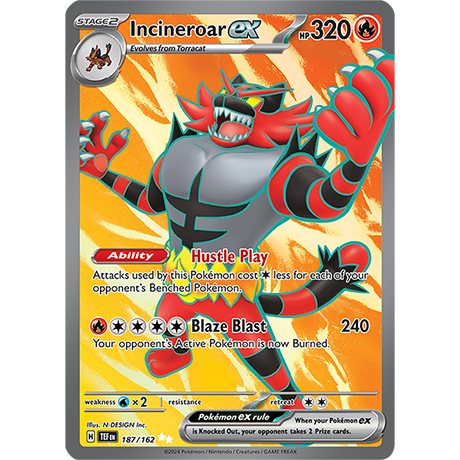 Pokémon TCG: Scarlet & Violet — Temporal Forces Incineroar EX 187/162
