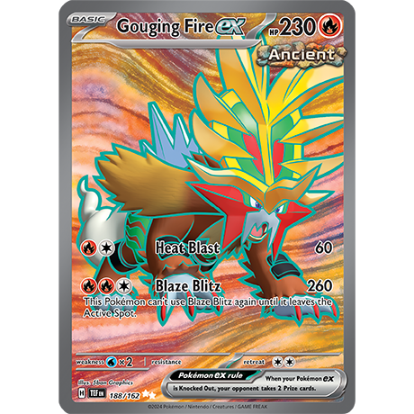 Pokémon TCG: Scarlet & Violet — Temporal Forces Gouging Fire EX 188/162