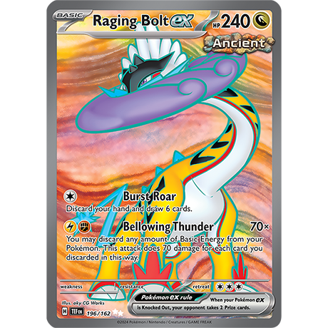 Pokémon TCG: Scarlet & Violet — Temporal Forces Raging Bolt EX 196/162