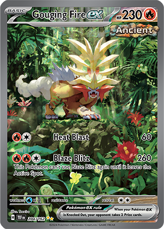 Pokémon TCG: Scarlet & Violet — Temporal Forces Gouging Fire EX 204/162