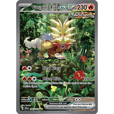 Pokémon TCG: Scarlet & Violet — Temporal Forces Gouging Fire EX 204/162
