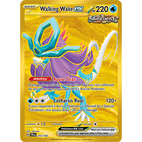 Pokémon TCG: Scarlet & Violet — Temporal Forces Walking Wake EX Gold 215/162