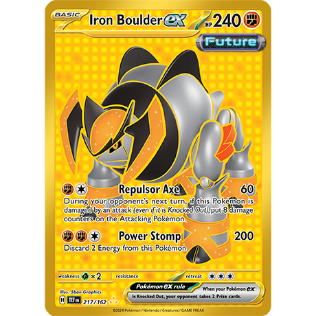 Pokémon TCG: Scarlet & Violet — Temporal Forces Iron Boulder EX Gold 217/162