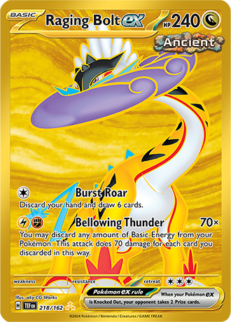 Pokémon TCG: Scarlet & Violet — Temporal Forces Raging Bolt EX Gold 217/162