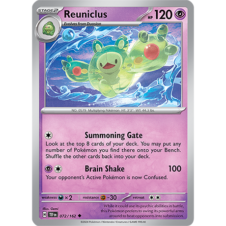 Pokémon TCG: Scarlet & Violet — Temporal Forces Reuniclus