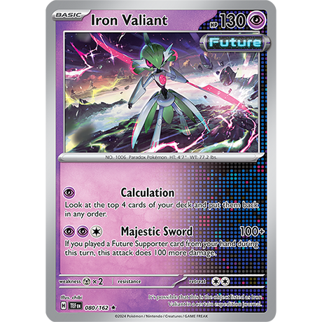 Pokémon TCG: Scarlet & Violet — Temporal Forces Iron Valiant 080/162
