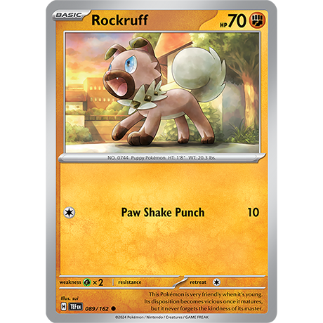 Pokémon TCG: Scarlet & Violet — Temporal Forces Rockruff
