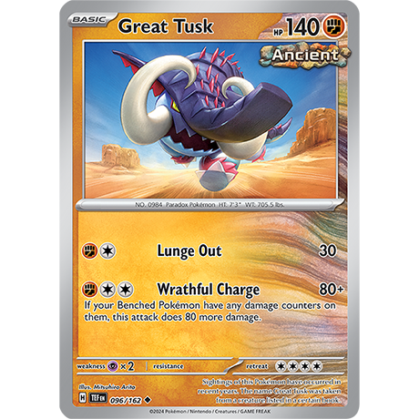 Pokémon TCG: Scarlet & Violet — Temporal Forces Great Tusk 096/162