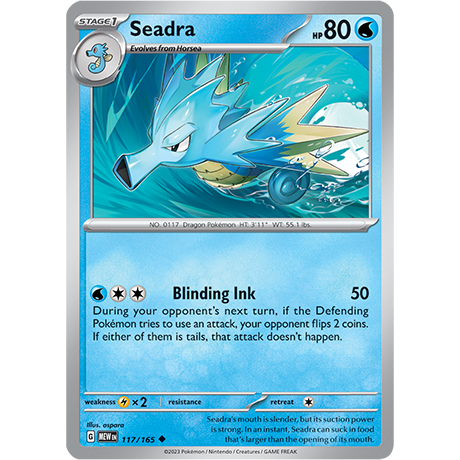 Seadra - 117/165 - SV: Scarlet & Violet 151 (MEW)  RH