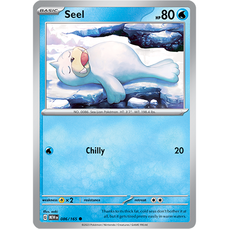 Seel - 086/165 - SV: Scarlet & Violet 151 (MEW)  RH
