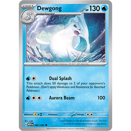 Dewgong - 087/165 - SV: Scarlet & Violet 151 (MEW)  RH