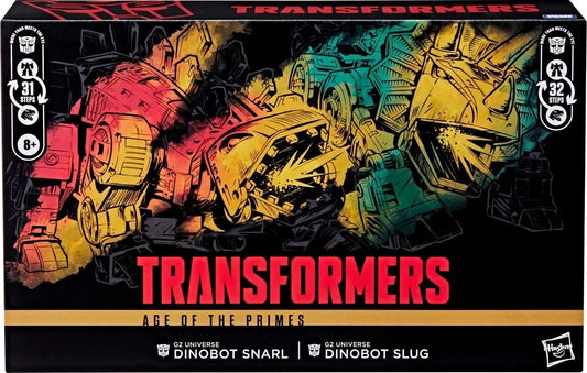 Transformers Age Of The Primes 8 Inch Action Figure Leader Class 2-Pack - Dinobot Snarl & Slug