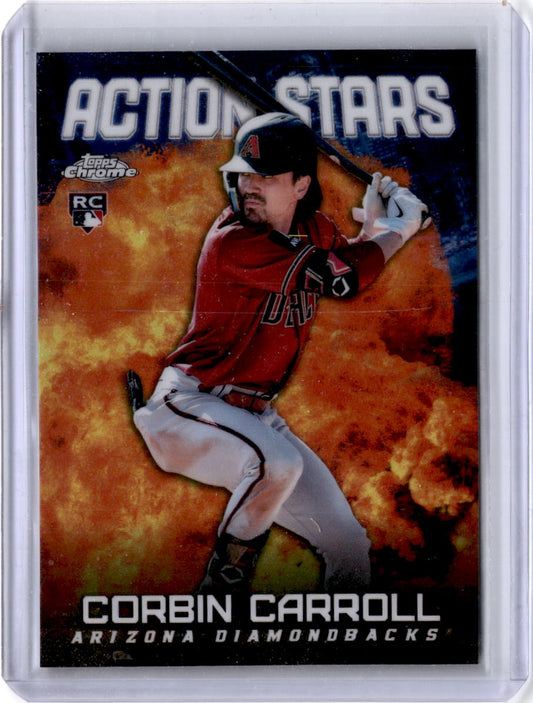 2023 Topps Chrome Action Stars Corbin Carrol Diamond Backs Mets #ASC-3