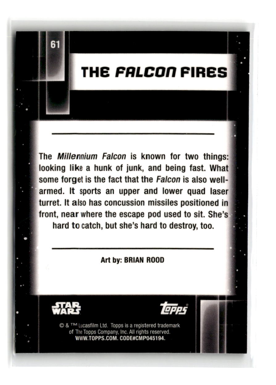 2021 Topps Star Wars Galaxy Chrome The Falcon Fires #61