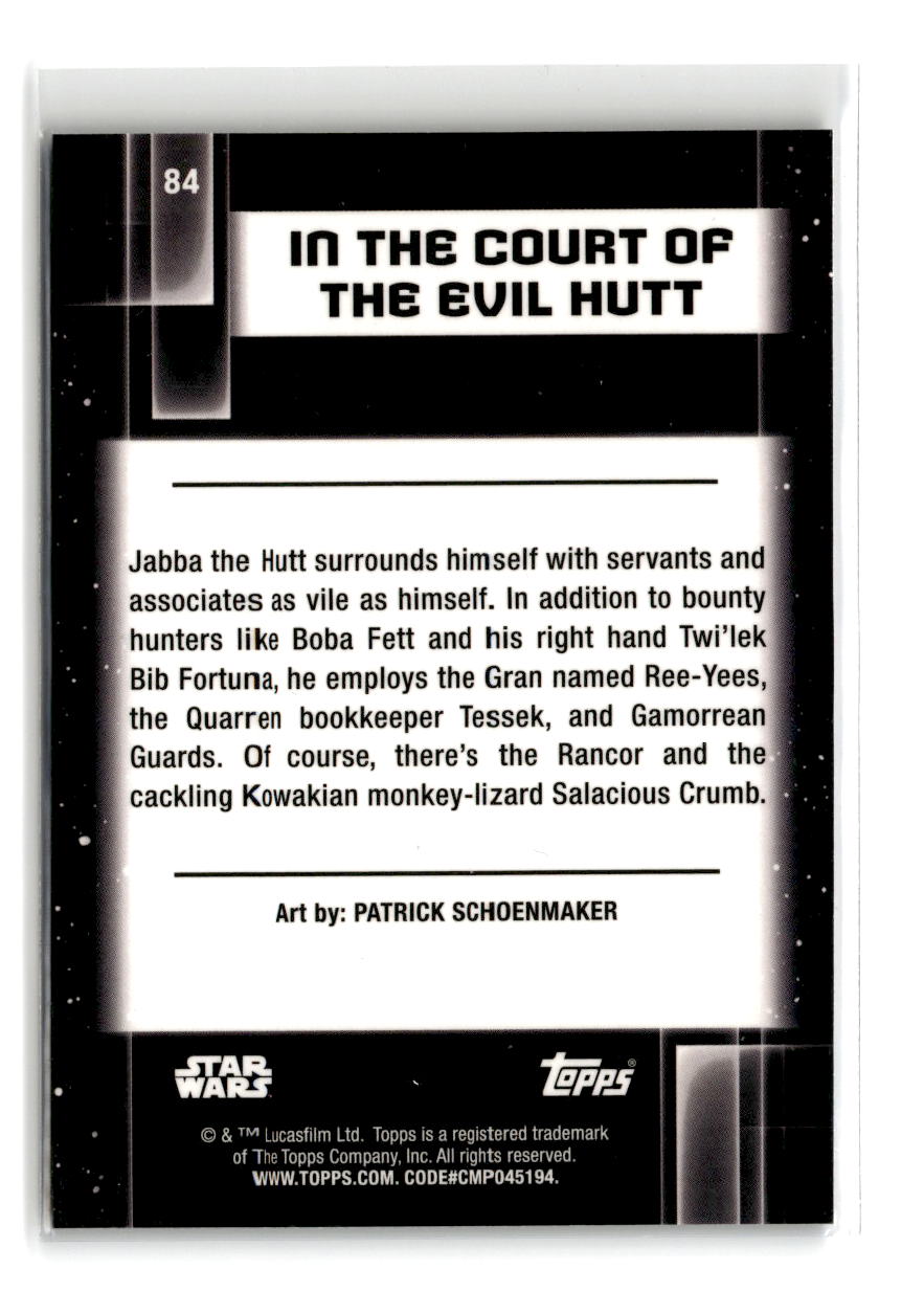 2021 Topps Star Wars Galaxy Chrome In The Court Of The Evil Hutt #84
