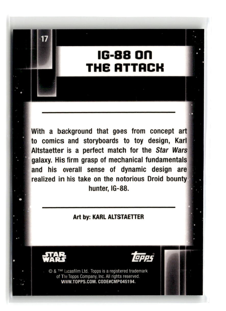 2021 Topps Star Wars Galaxy Chrome IG-88 On The Attack #17
