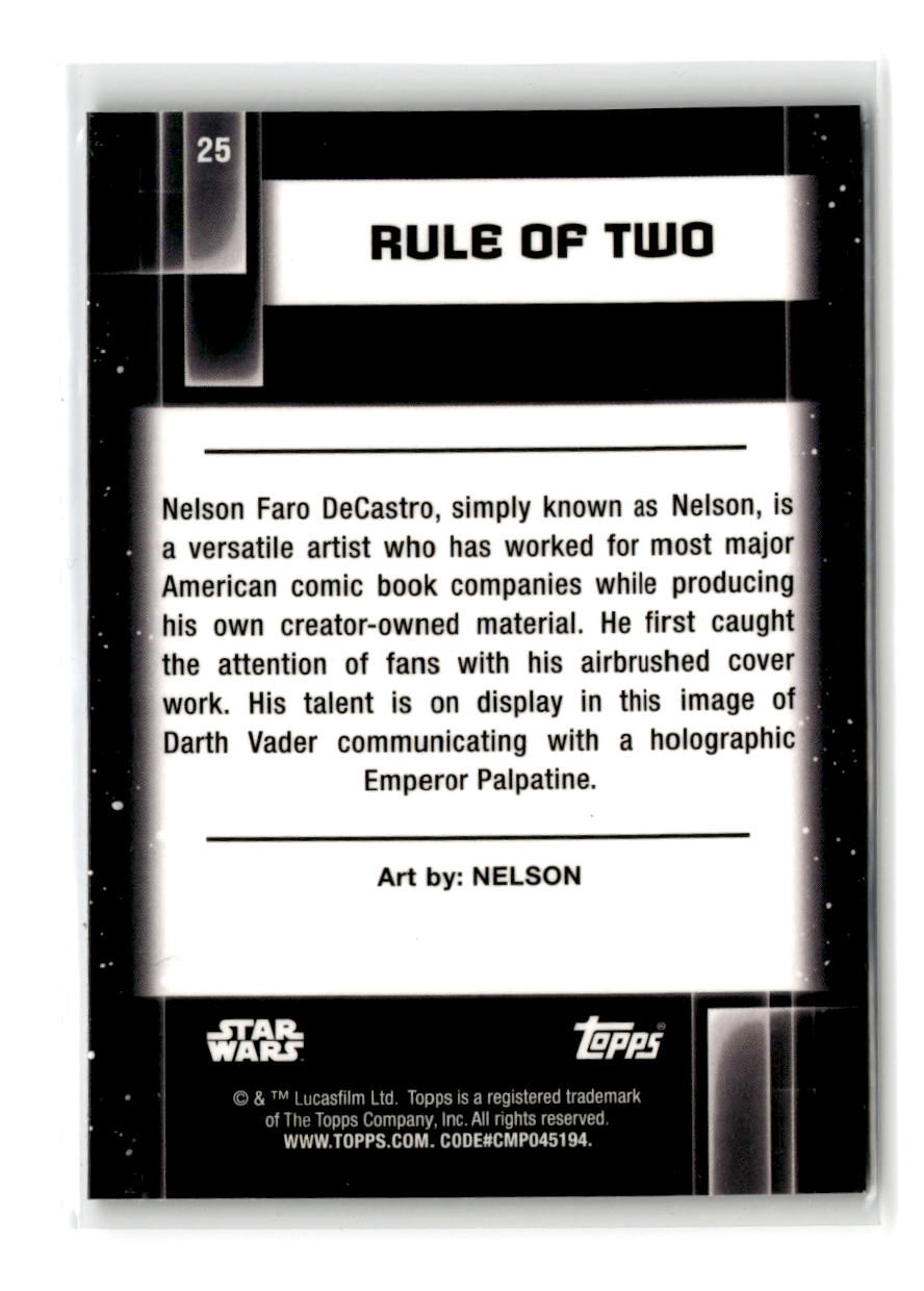 2021 Topps Star Wars Galaxy Chrome Rule Of Two #25