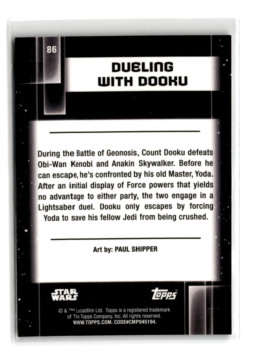 2021 Topps Star Wars Galaxy Dueling with Dooku #86