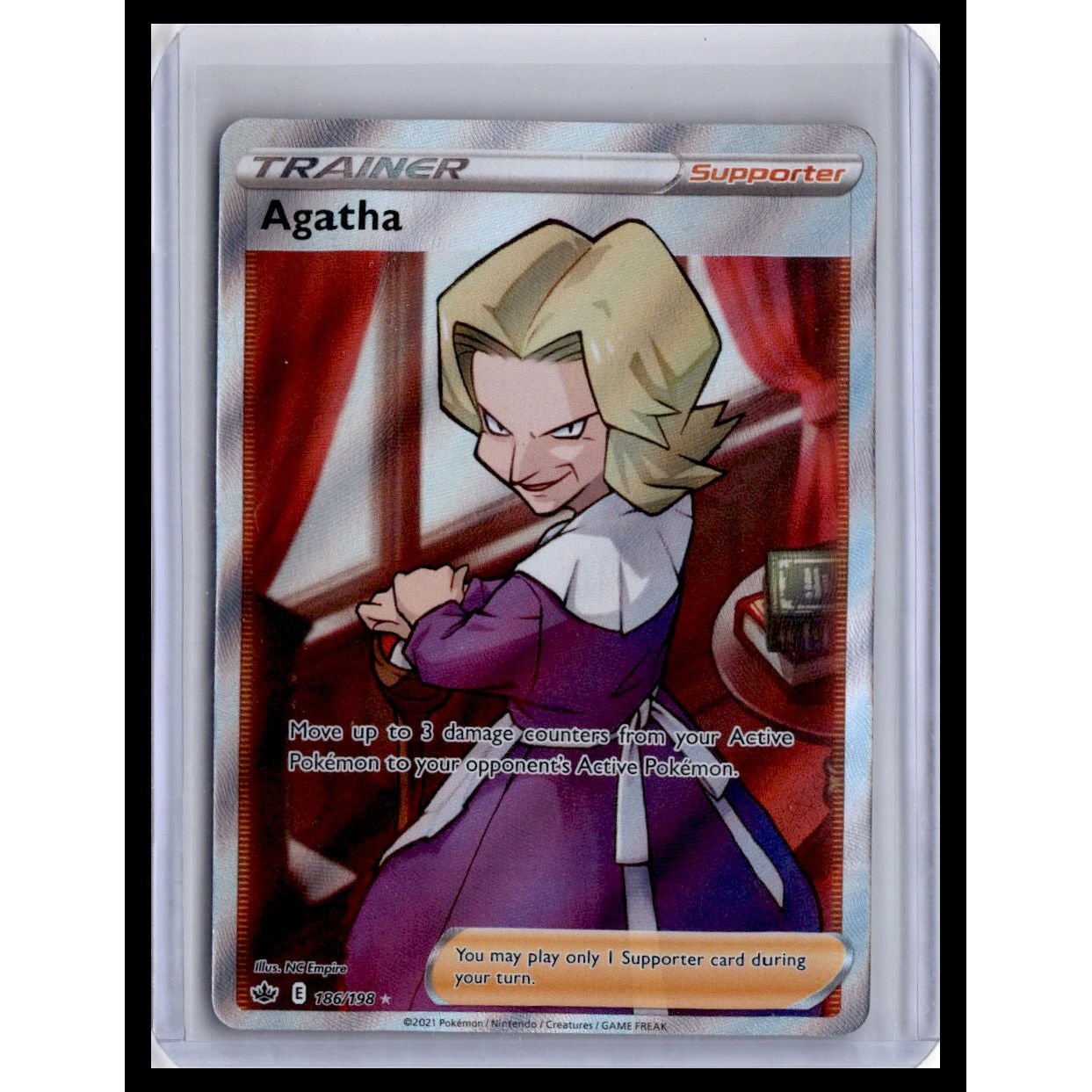 Agatha 186/198 Chilling Reign Full Art Trainer