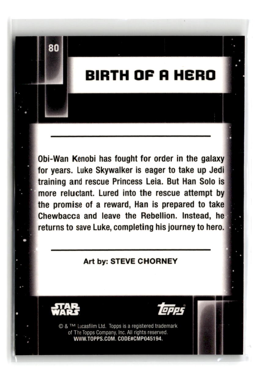 2021 Topps Star Wars Galaxy Birth Of A Hero #80