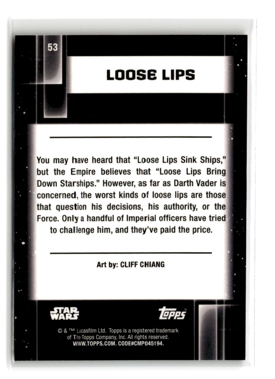 2021 Topps Star Wars Galaxy Loose Lips #53