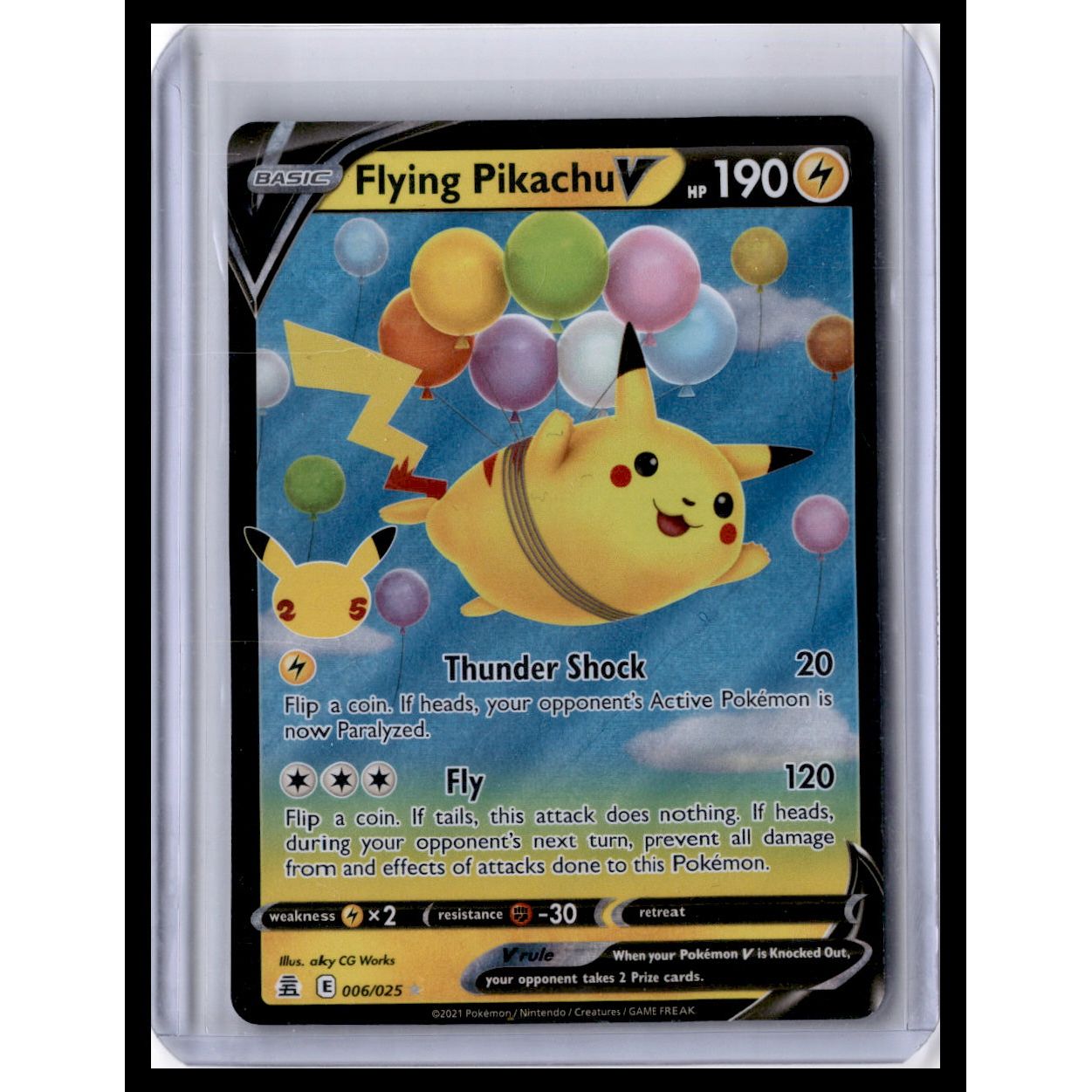 Flying Pikachu V Celebrations Ultra Rare Card 006/025 Flying Pikachu V 006/025 Ultra Rare Pokemon Card - Celebrations Set, Near Mint Flying Pikachu V Celebrations Ultra Rare Card 006/025 Flying Pikachu V 006/025 Ultra Rare Pokemon Card - Celebrations Set, Near Mint