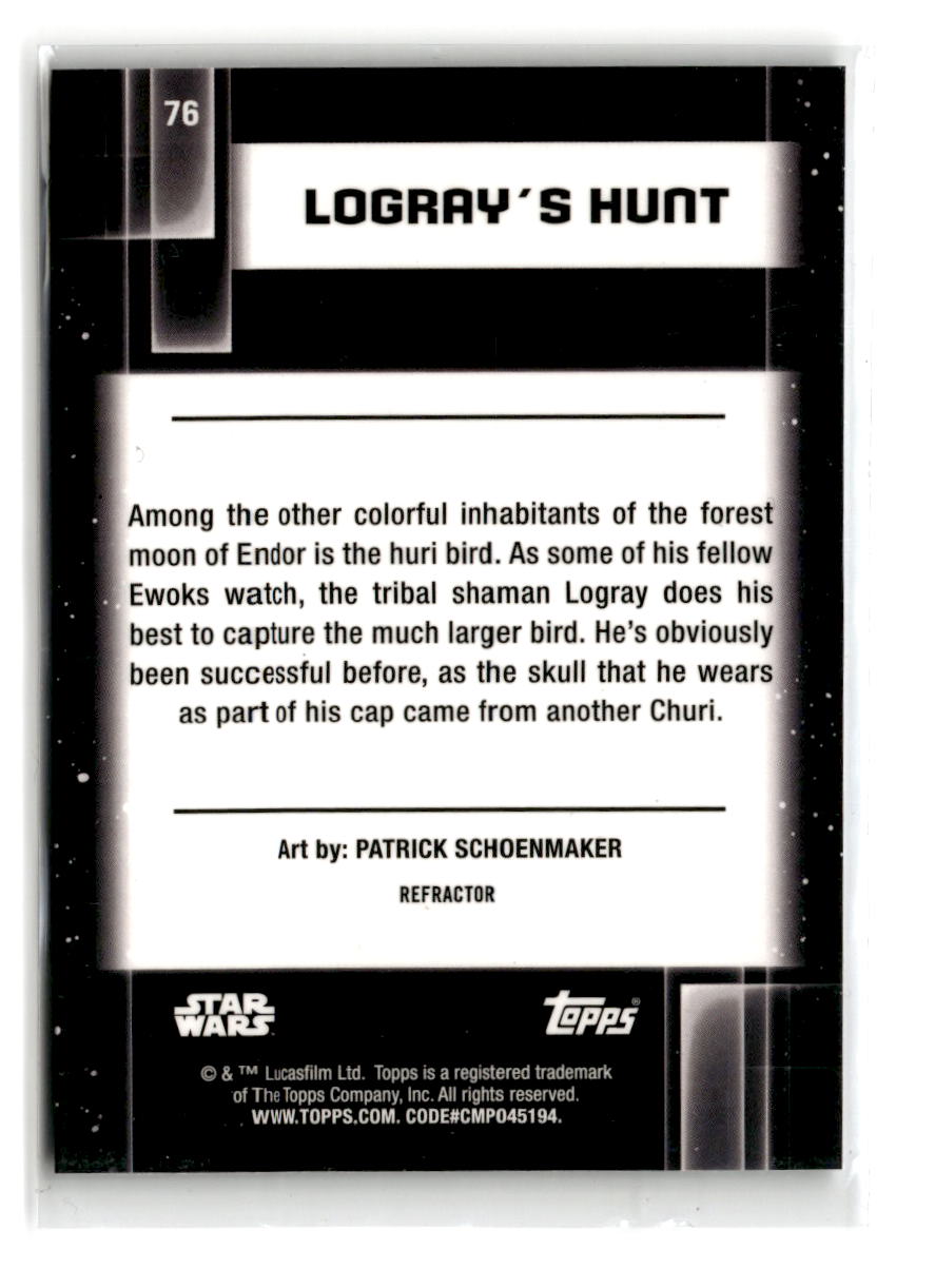 2021 Topps Star Wars Galaxy Logray's Hunt Refractor #76