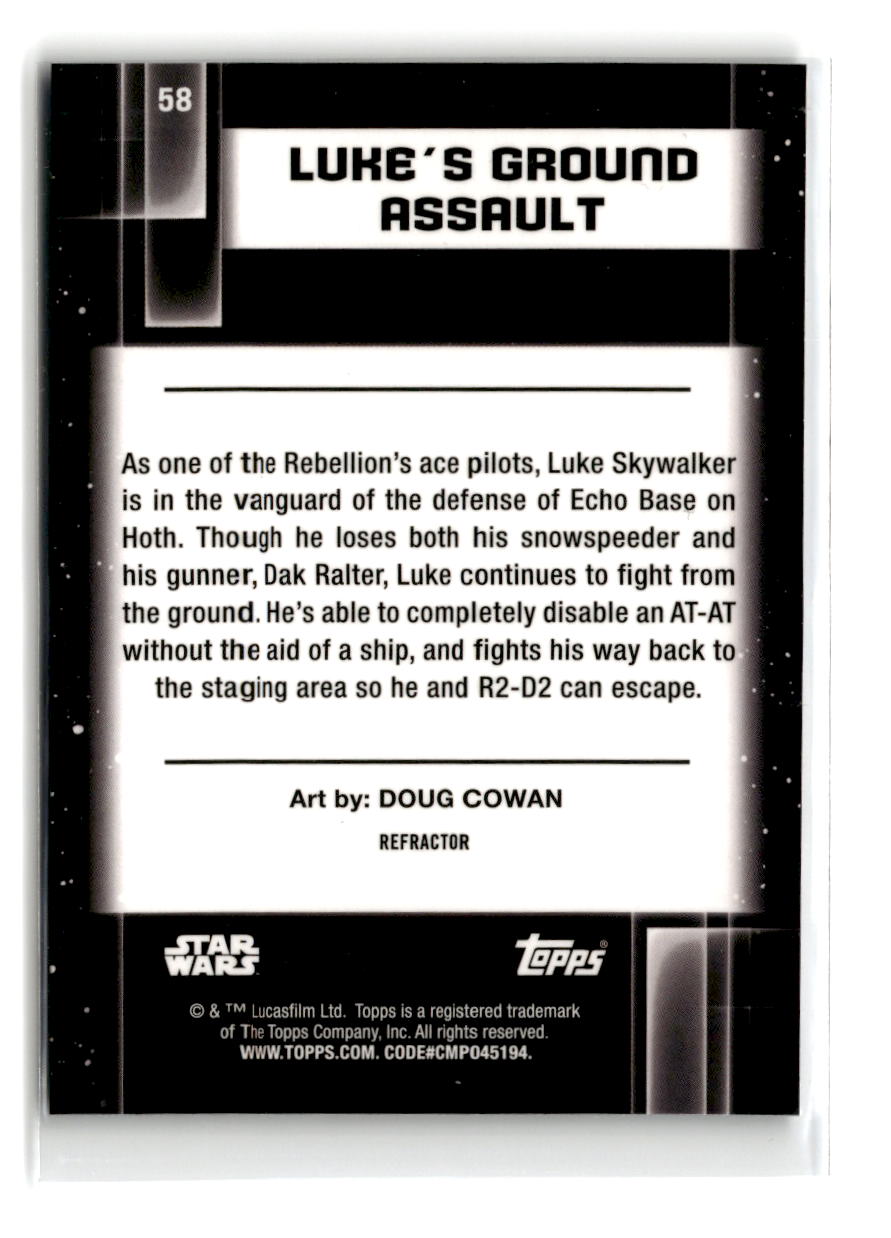 2021 Topps Star Wars Galaxy Luke's Ground Assault Refractor #58